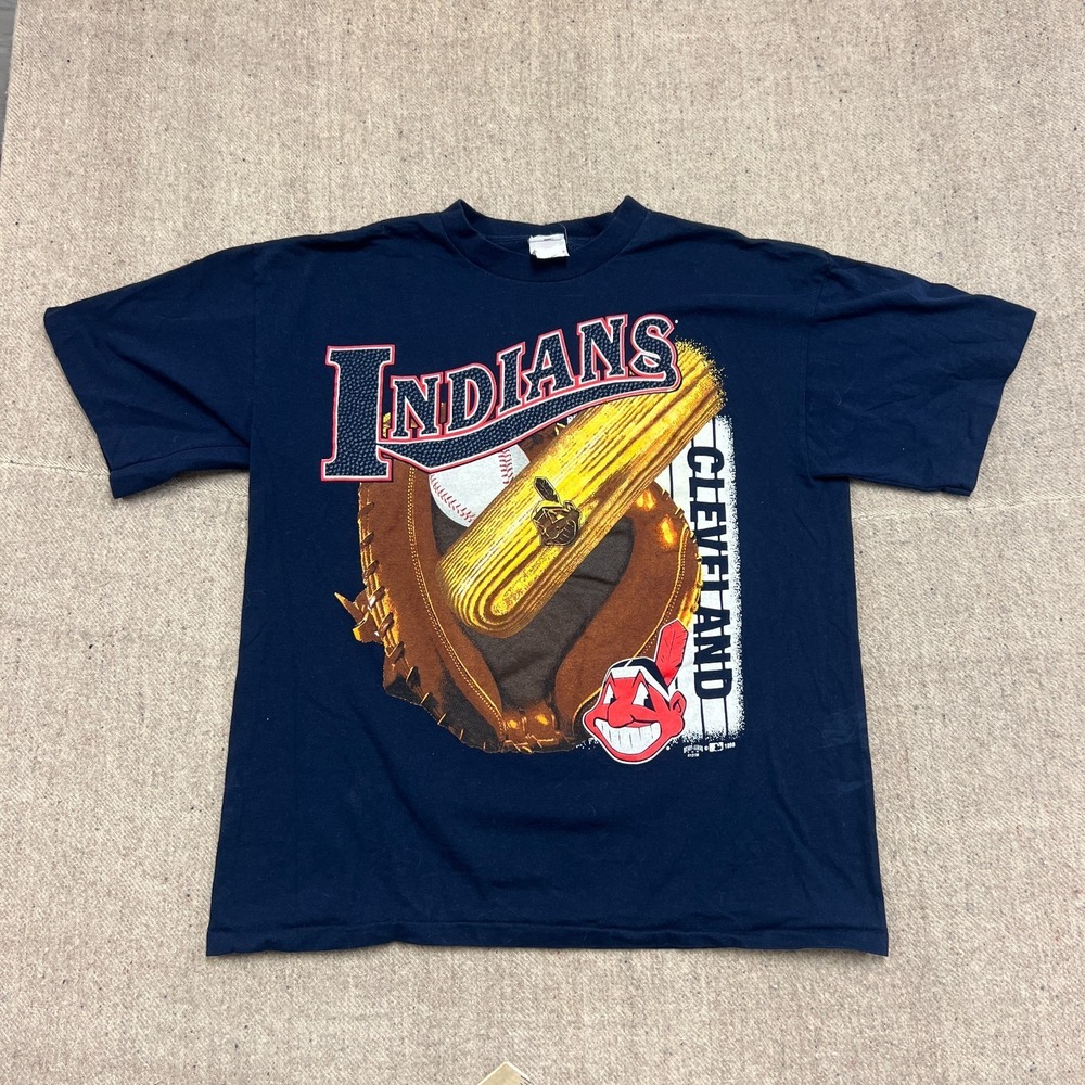 Vintage Cleveland Indians Shirt Mens XXL Blue 1990s MLB Baseball